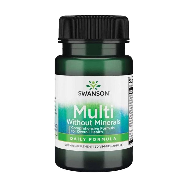 Мультивітаміни Swanson Multi Without Minerals, 30 веганських капсул